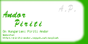 andor piriti business card